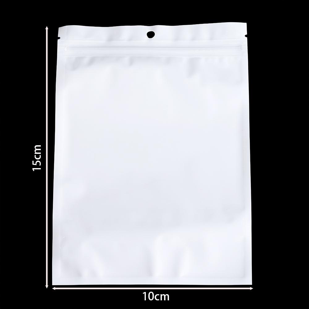 

30/50/l00pcs White Jewelry Bags OPP Packing Zip Pouch For Jewelry Display Storage Small Bead Earring Packaging Supplies