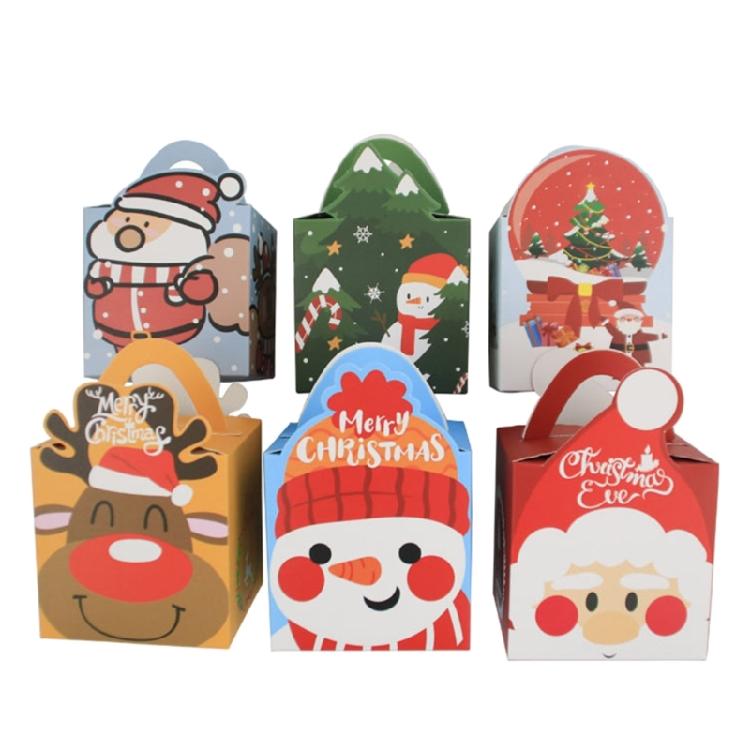 Christmas Goody Gift Boxes Xmas Treat Boxes Paper Candy Boxes for Kids Party