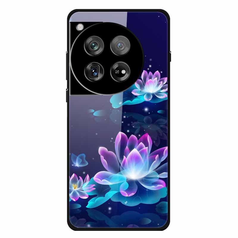For Oneplus 12 12R Case Tempered Glass Luxury Hard Back Cover for Oneplus 12 12RCases Space Soft Bumpers for One Plus 12 5G Wolf