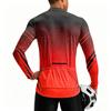 Men's Round Neck Printed Long Sleeve Cycling Jersey Breathable Quick Dry Half Zipper Sports Shirt for Outdoor Activities