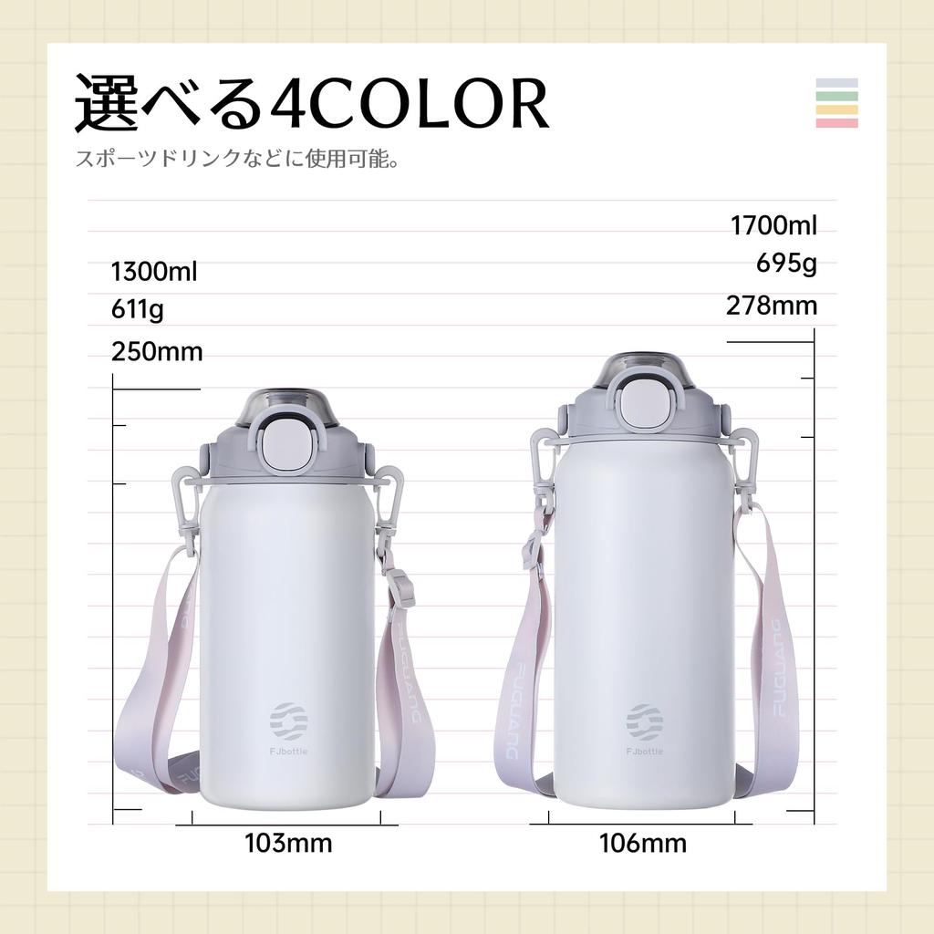 FJbottle Liter Vacuum Insulated Water Bottle with Direct Sports Jug Sports Sports Drink Large Portable Wide Easy to Stainless Steel Bottle with