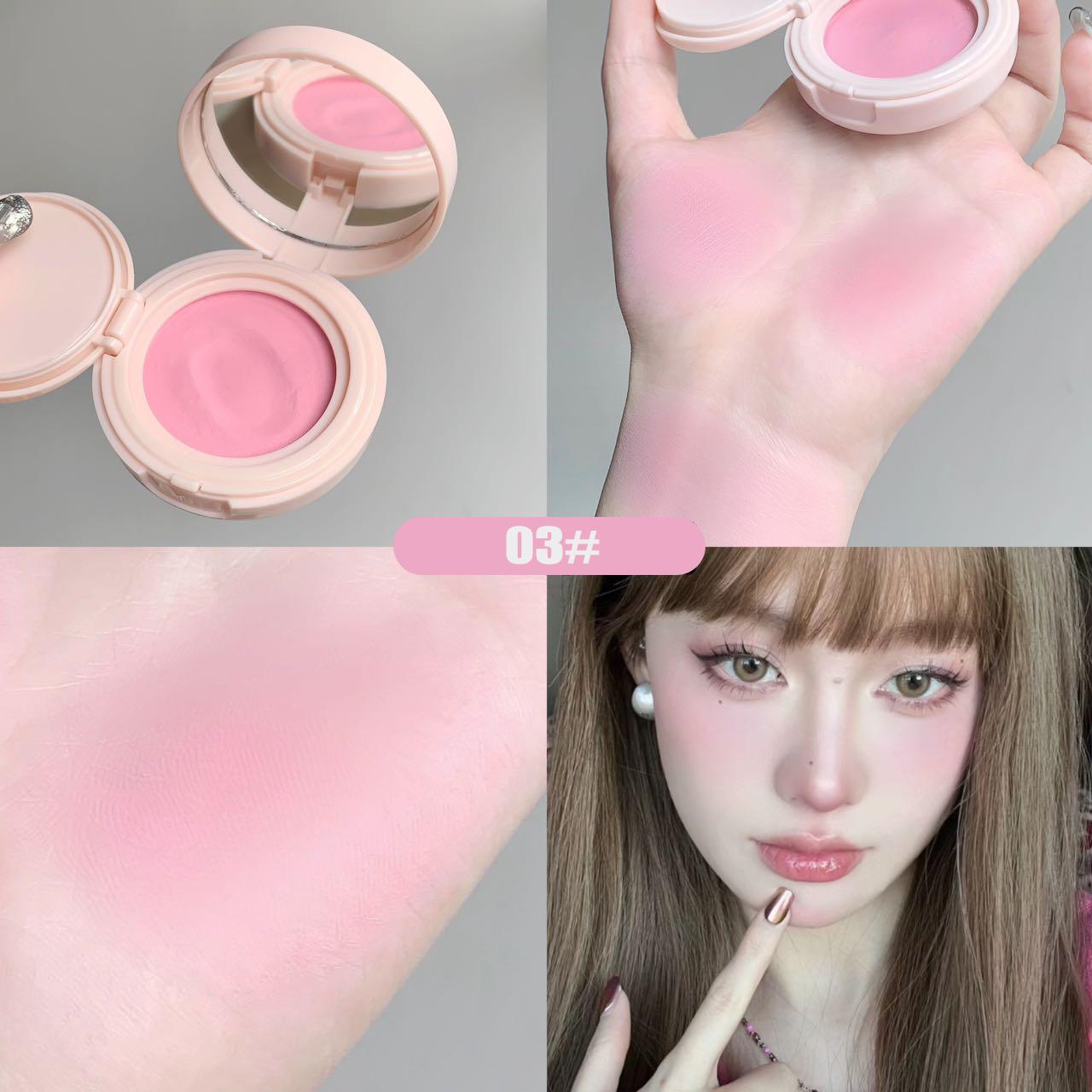 

Girl s Pink Face Blush Mud Mousse Blush Palette Rose Cherry Cheek Tint Румяна с пышным макияжем Матовые персиковые румяна Контурные тени