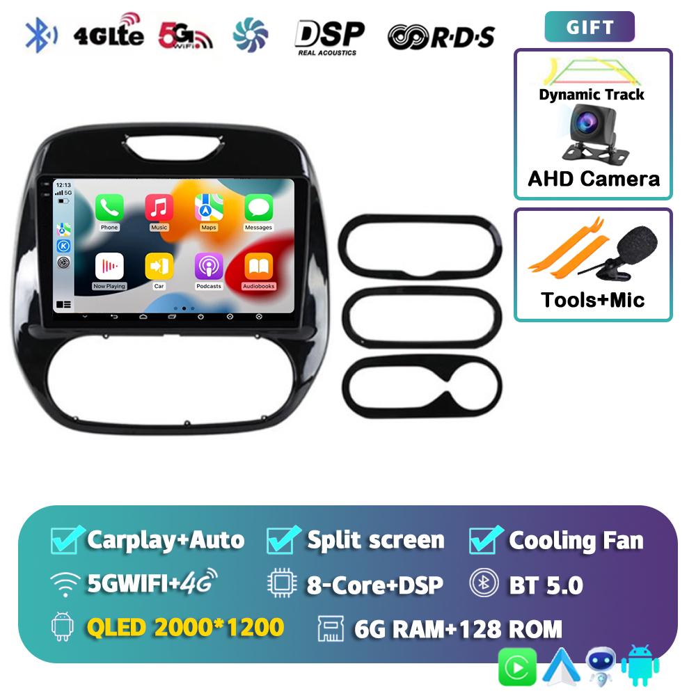 Android 14 Carplay Auto Car Radio For Renault Kaptur Captur 2016 2017 2018 2019  Multimedia Player Stereo 4G GPS DSP 360 Camera