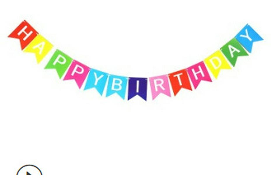 Happy Birthday Fishtail Pull Flag Banner for Children's Parties