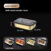 Outdoor cooking aluminum lunch box camping picnic food storage box square lunch box travel portable lunch box 2-pack