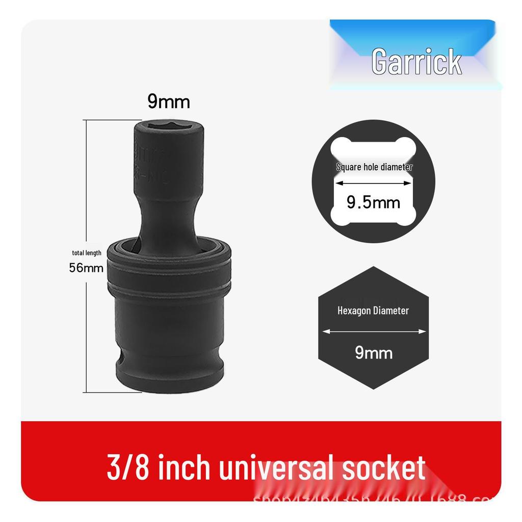 Chave de Soquete de Potência Média Fly 3/8" com Junta Universal Móvel de 360°