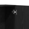 Office Cabinet Black Oak Effect 60 X 32 X 190 Cm Engineered Wood