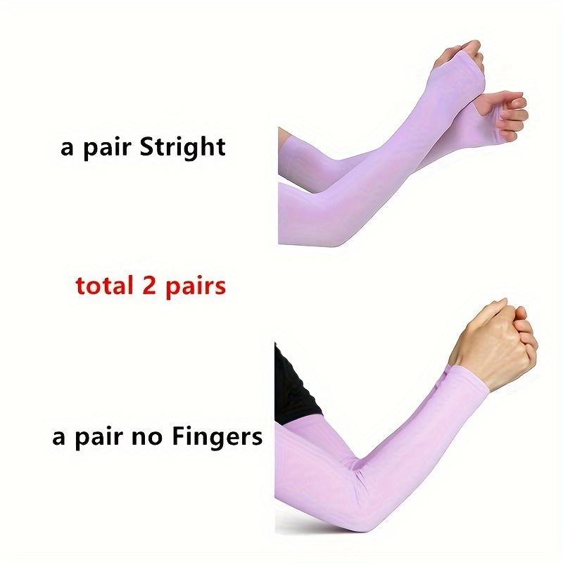Stay Cool and Protected from the Sun with 2 Pairs of UV Protection Cooling Arm Sleeves for Women and Men