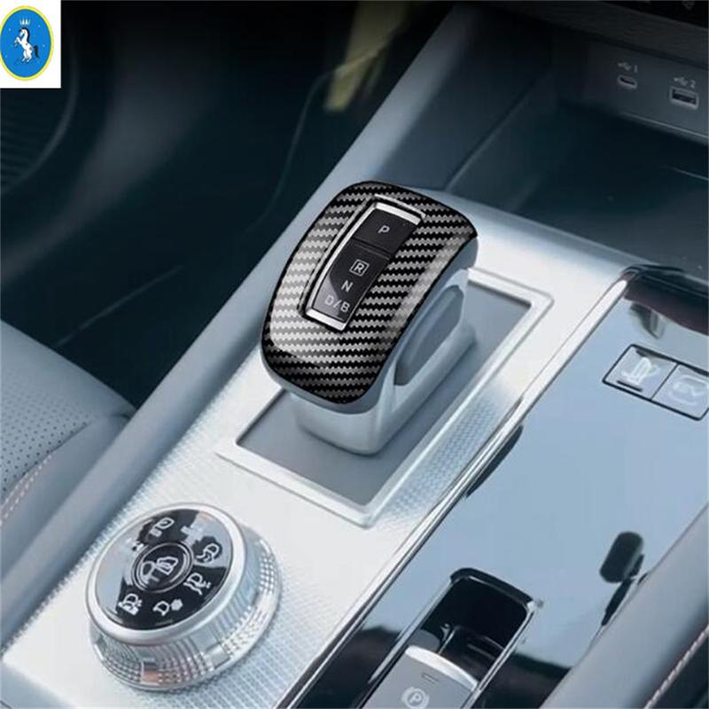 3 Pcs Gear Shift Head Knob Cover Trim Fit For Mitsubishi Xforce / Outlander / Xforce 2024 - 2026 Carbon Fiber Look Accessories