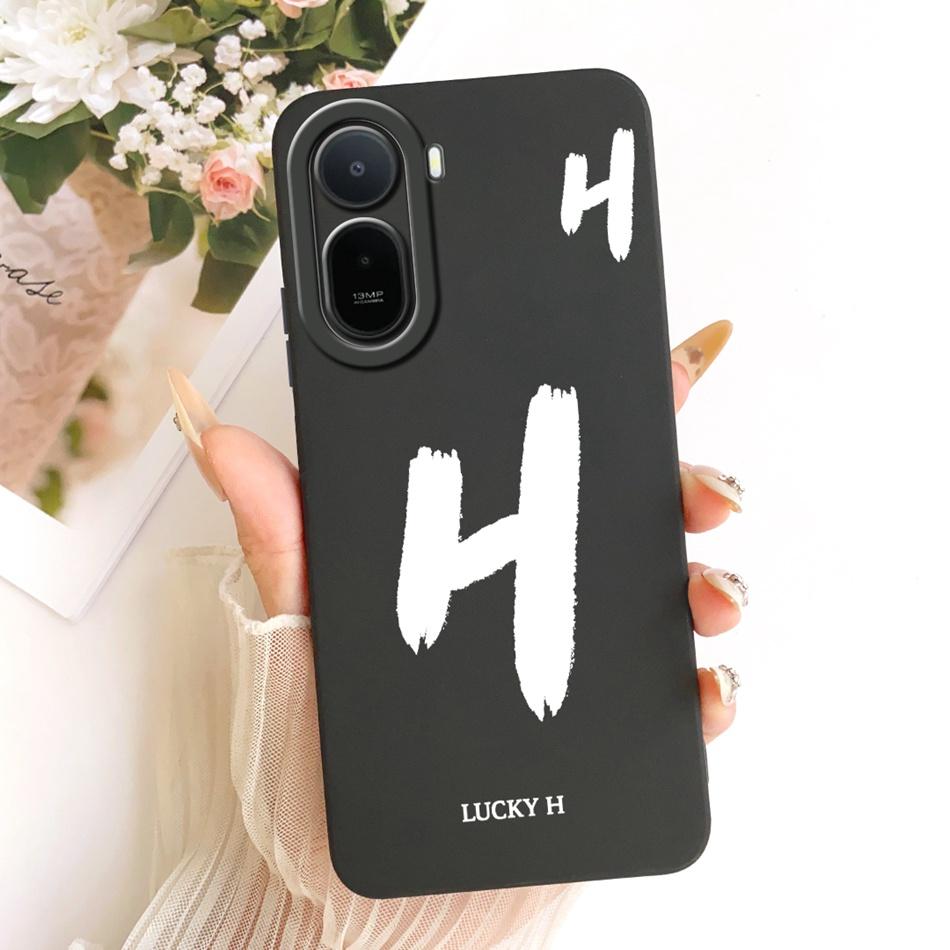 For Xiaomi Redmi A7 Pro 2026 Lucky Initial Letter Phone Case For Redmi A7Pro Soft Silicone Cases Bumpers