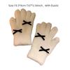 Thickened Women Bow-knot Warm Gloves Protection From Cold Outdoor Skiing Gloves  for Men and Women