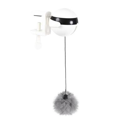 Hanging Automatic Cat Teasing Toy Interactive Electronic Fluffy Ball Toy with Auto-Moving Lifting for Indoor Cats
