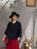 Johnature Casual Shirt Women Summer Retro Loose Versatile Single Breasted Seven Quarter Sleeved Top For Women