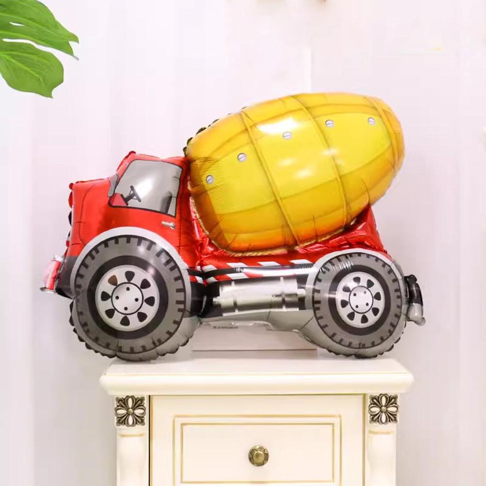 1Set Construction Vehicle Foil Balloons Boys Construction Theme Birthday Party Favors Decoration Excavator Truck Globos Supplies