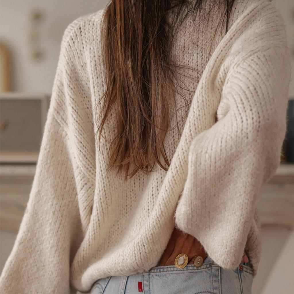 Lässiger minimalistischer Strickcardigan für Damen