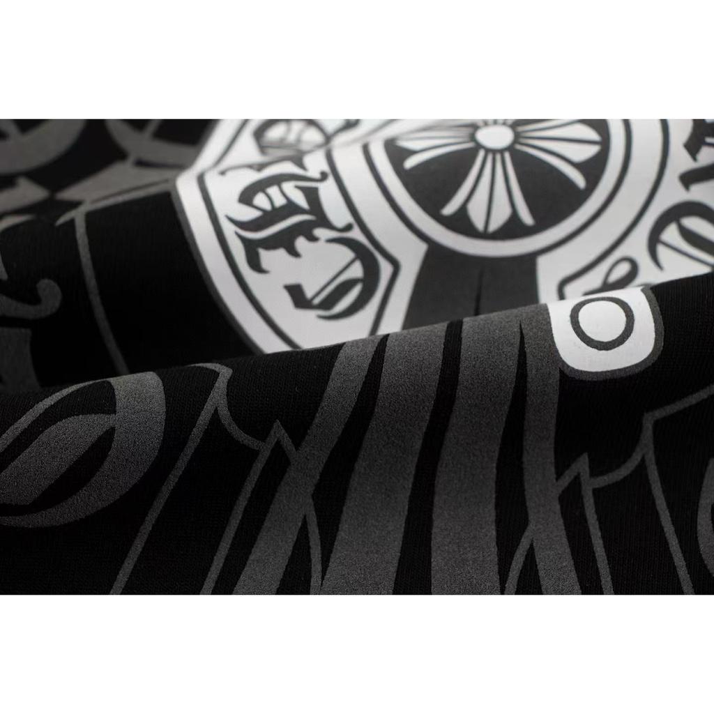W353 CHROME HEARTS 2025 Summer New High Quality Cotton Round Neck Loose Large Size Men's and Women's T-shirt Couple T-shirt