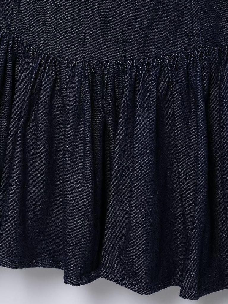 TAOP&ZA Women's Spring 2026 Denim-Effect Sleeveless Waist-Cinched Dress