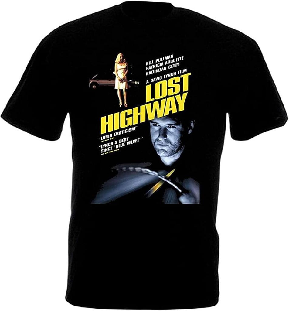 YUNDONG Lost Highway V1 T-Shirt Movie Poster David Lynch Black