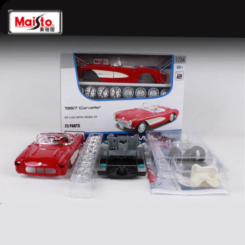AABKB1 Assembly Version Maisto 1:24 Chevrolet 1957 Corvette Alloy Sports Car Model Diecasts Metal Classic Car Vehicles Model Kids Gifts
