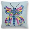 Watercolor Butterfly Flowers Sofa Throw Pillow Case Colourful Dream Fantasy Inflorescence Flamingo Cushion Cover