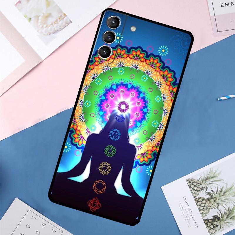 Mandala Chakra Yoga Hülle Für Samsung Galaxy S24 S22 S23 Ultra Note 20 S9 S10 Note 10 Plus S20 FE S21 FE Abdeckung