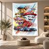 Decorative Tapestry,PAW Patrol Printed Wall Art, Lightweight Wall Hanging For Bedroom Background