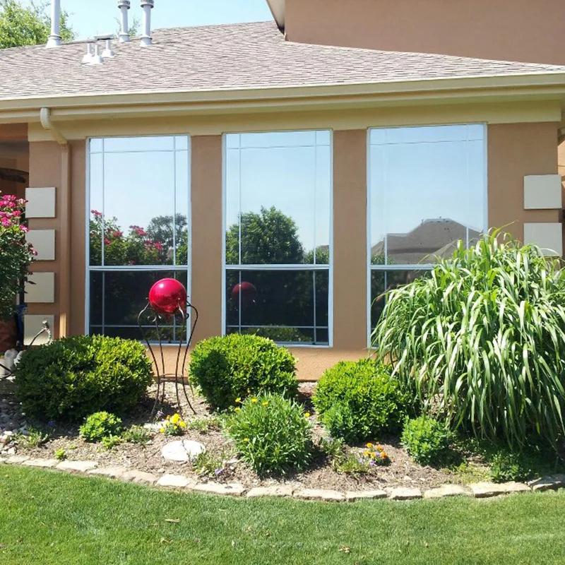 Folie autoadezivă pentru ferestre, 10 m, protecție solară, argintie, oglindă unidirecțională, reflexivă, tentă solară, Pravicy, anti-UV, culoare autoadezivă pentru sticlă și construcții