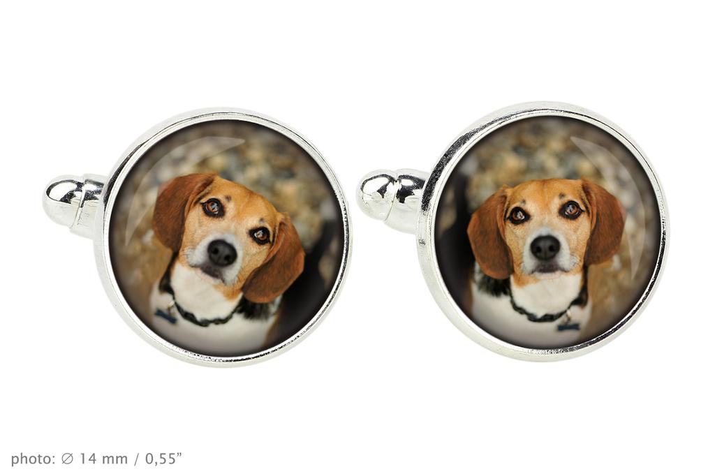 Beagle - cufflinks and tie with your photo, a suit decoration, men's jewelry from the Art-Dog brand.