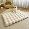 Plush Bubble Fleece Pet Mat Winter Warm Pet Cotton Pad Non-Slip Cats Mat Dogs Soft Comfortable Solid Color Dogs Mat Pet Supplies