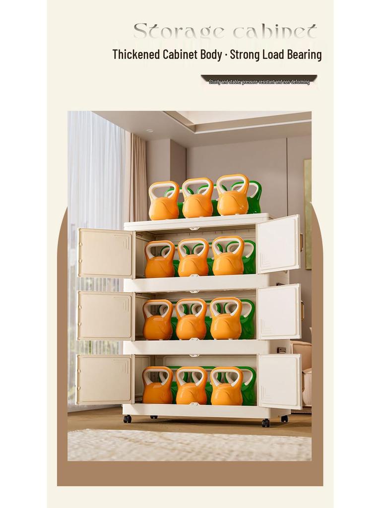 Foldable Multi-Layer Storage Cabinet for Bedroom and Living Room