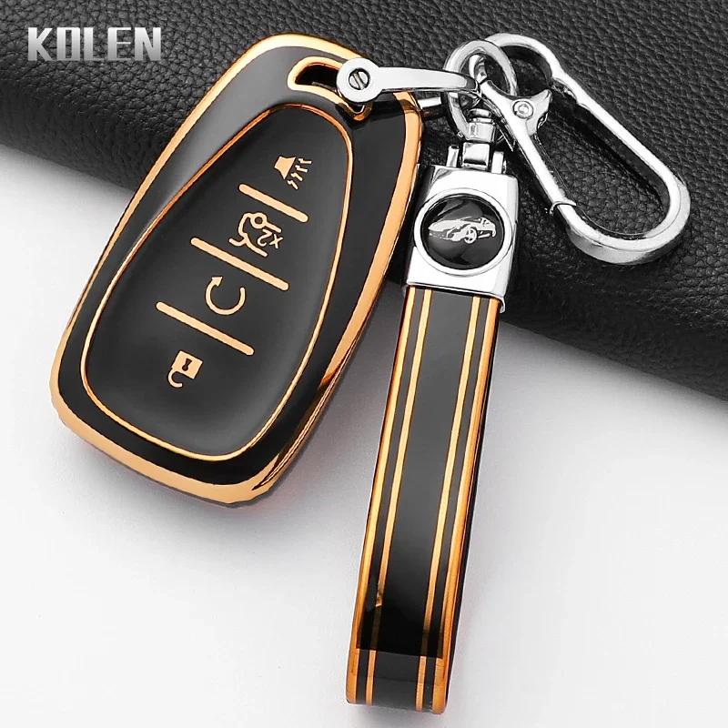Fashion Tpu Car Key Case Cover For Chevrolet Malibu Blazer Traverse Seeker Onix Equino Volt Bolt Trax Orlando Cruze Spark Sonic