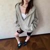 Women's Retro Korean-Style Hooded Striped Cardigan