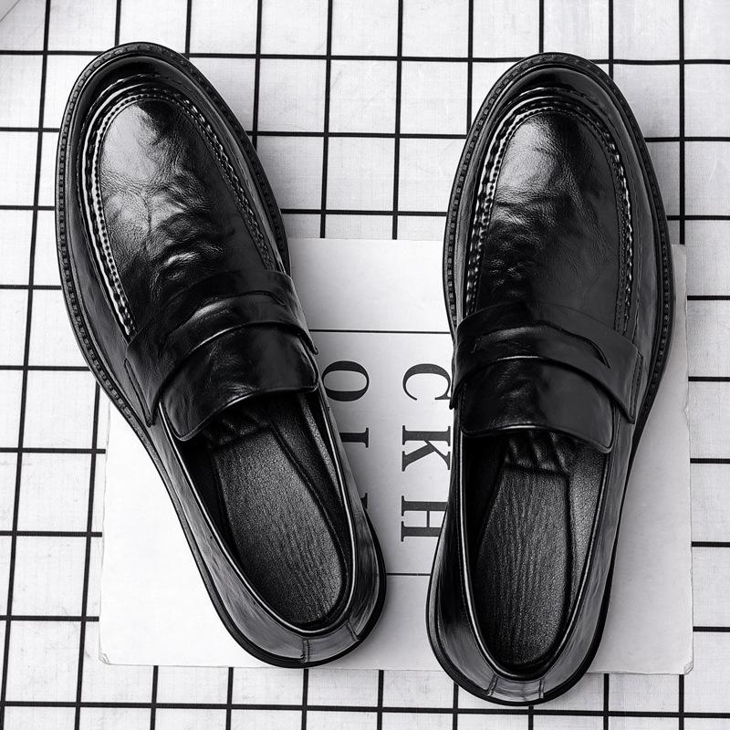 Men's casual leather shoes soft sole soft surface shoes men's formal leather shoes flow shoes men's SJ8002