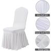 New  Wedding Chair Cover Party Decoration Spandex with Skirt Pleated Use Elastic Stretch Dining Birthday Hotel Banquet Gift