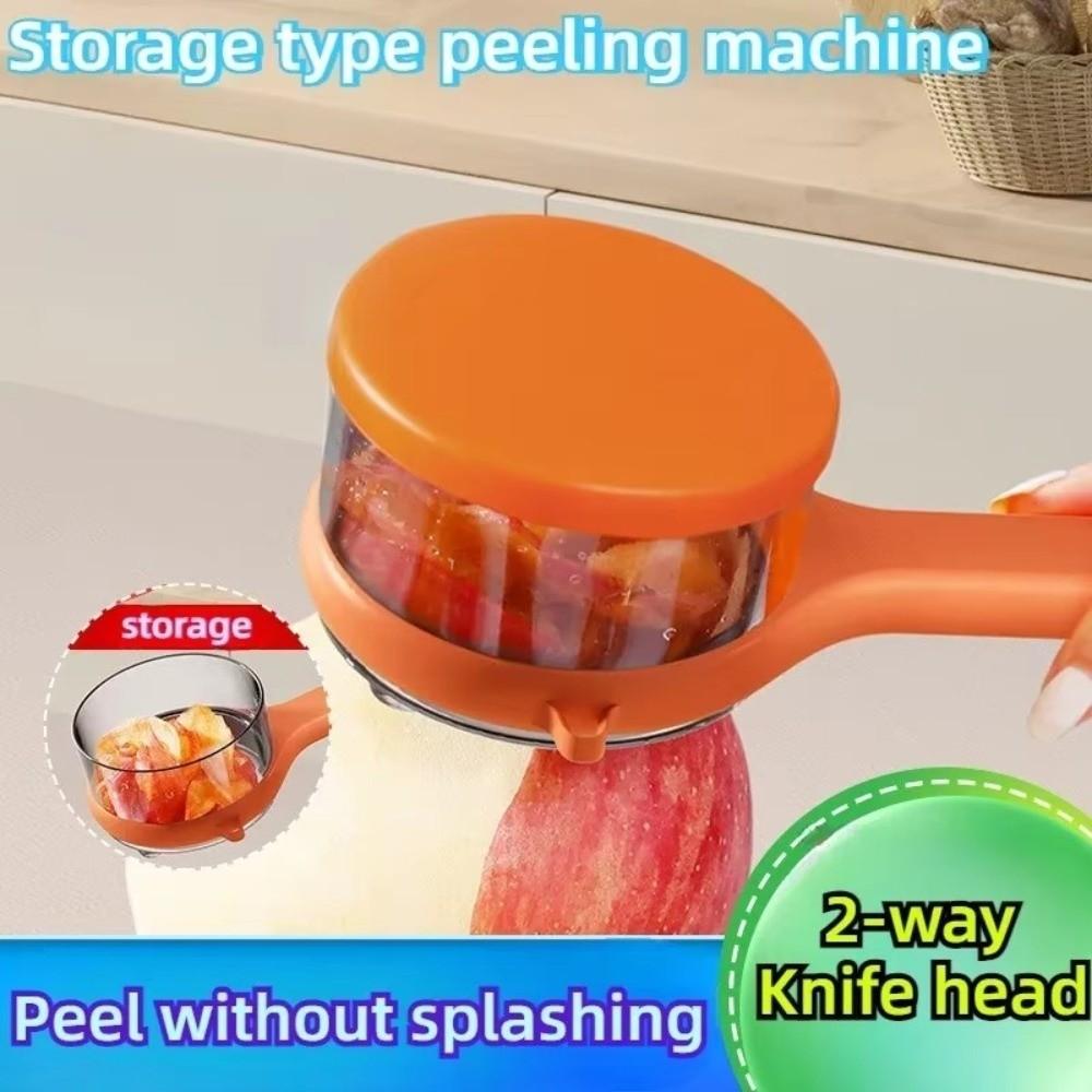 Splash Prevention Storage Type Paring Knives Washable Non-Slip Handle Vegetable Peeler Easy Cleaning Efficient Fruit Scraper