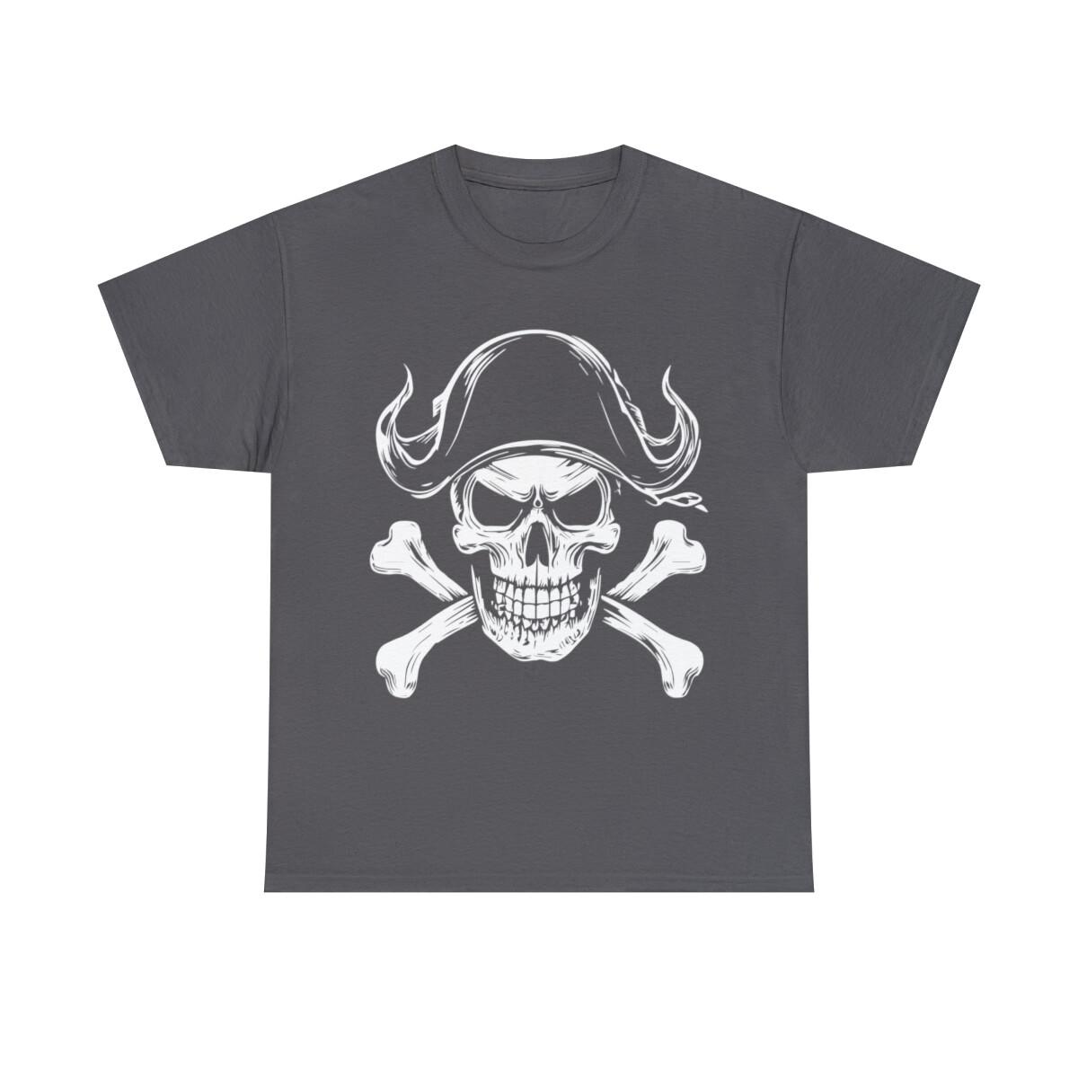 Pirate Skull And Crossbones Graphic Tee Shirt, S-5XL S