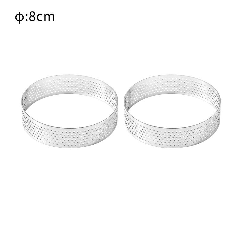 FAIS DU Perforated Round Tart Ring Stainless Steel Fruit Pie Tartlet Mold for Baking DIY Dessert Cake Mousse Molds Kitchen Tools