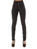 Blugi skinny cu talie înaltă pentru femei Pantaloni slim din denim solid