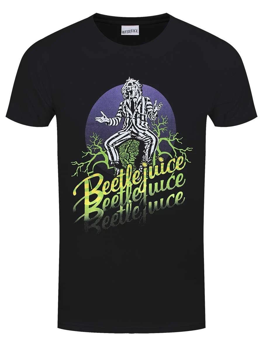 Футболка Beetlejuice Выцветшая Официальная Новая Черная Фильм Ужасов 3XL