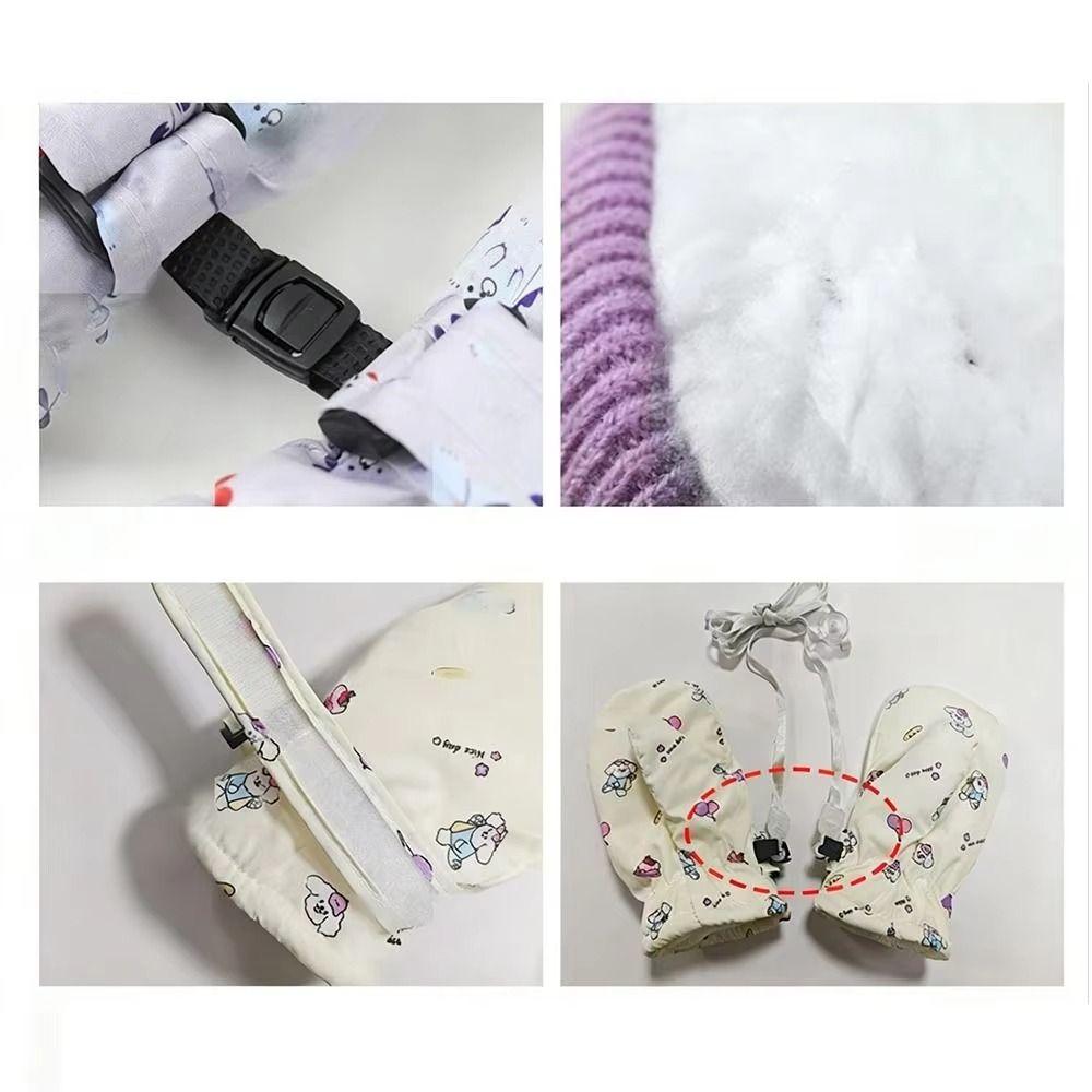 Windproof Children Ski Gloves Waterproof Warm Mittens Printed Kids Winter Gloves Baby Boy
