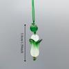 Chinese Style Cute Jade Green Cabbage Pendant Phone Lanyard Charm Strap Hanging Rope Handmade Keychain Bag Decoration