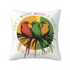 Kawaii Three Little Birds Reggae () Square Pillowcase Pillow Cover Polyester Cushion Decor Comfort Throw Pillow for Home Sofa