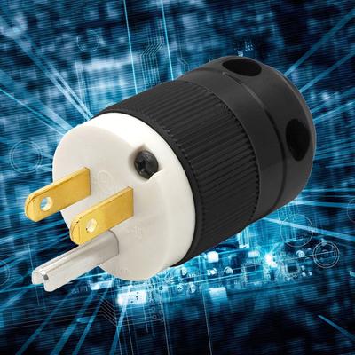 Endüstriyel 125V ABD Güç Fişi Konnektörü Suya Dayanıklı Tasarımlar Daha Büyük Kablolar ve Elektrikli Ev Atölye Kullanımı için Uygundur