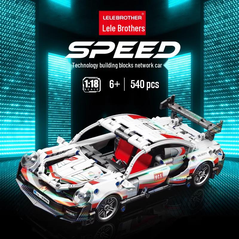 Pull-Back Technology Car Compatible with Lego: Lele Brothers 9055 Educational Assembly Toy for Kids