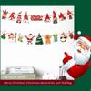 Home Decorations Garland Deer Xmas Tree Snowman Paper Hanging Flags Santa Claus Christmas Banners