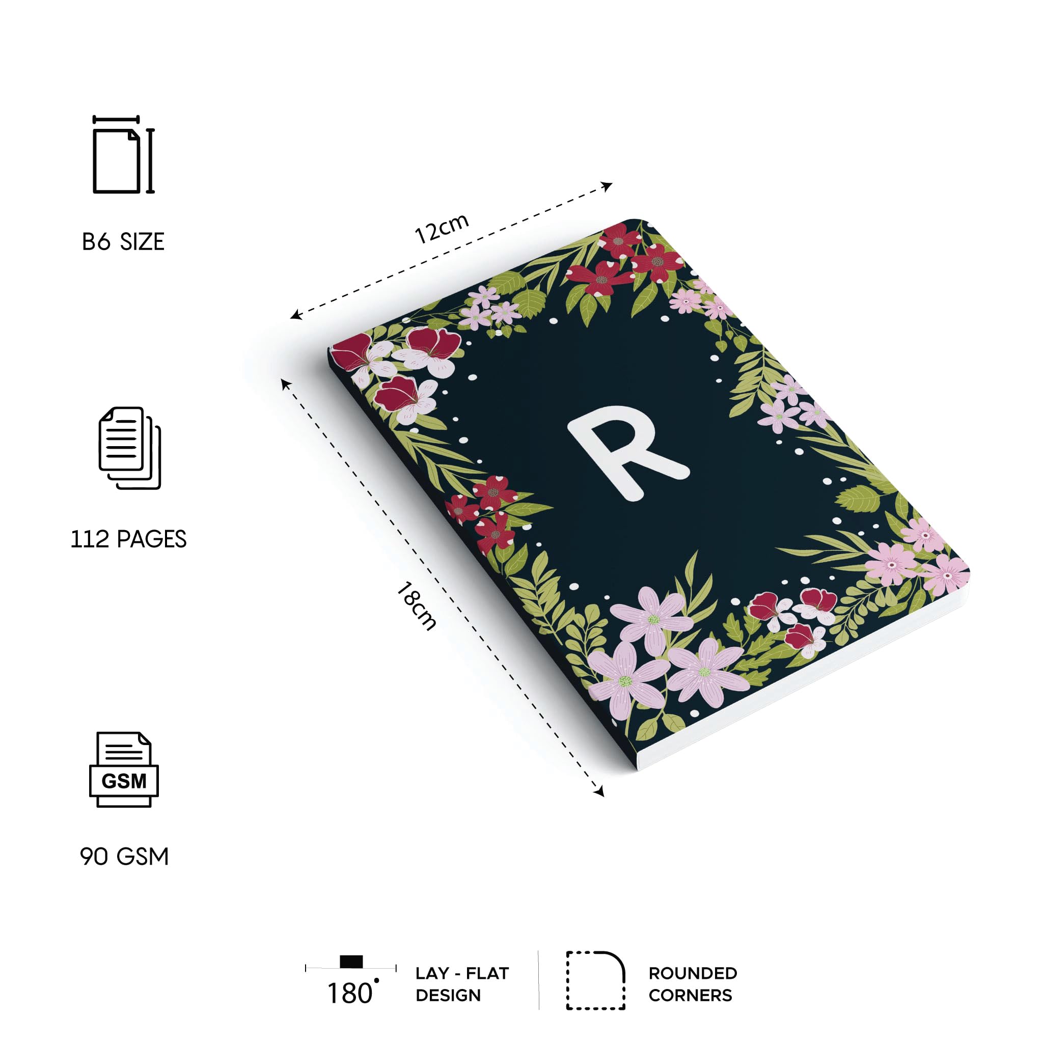 Factor Notes Notebook: B6, Ruled, Alphabet Series (R), 112 Pages