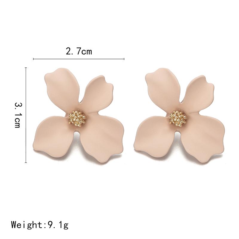 Niedliche koreanische Ohrstecker mit Blume für Damen Süße Ohrringe Femme Brinco Schmuck