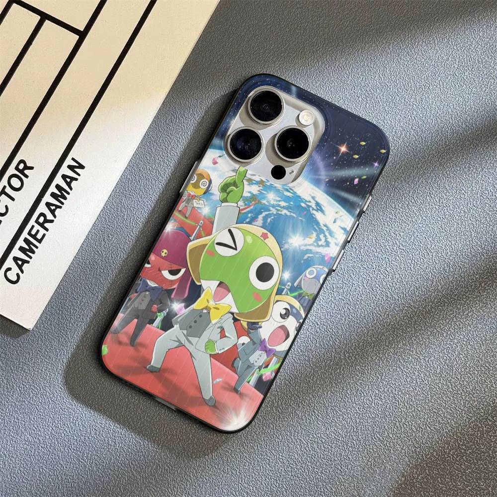 Keroro Frog Cool Gunsou Sergeant Phone Case For IPhone 17 16 15 14 Plus 11 12 13 Pro Max Shockproof Protection Soft Back Cover