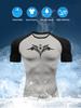 Men's Dark Tribal Tattoo Cross Compression T-Shirt Absorb Sweat for Gym Running Fitness Training