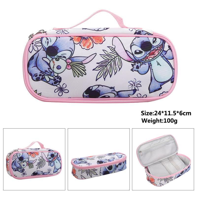 Stitch Stitch Pencil Case Pink Stationery Case Girl Pencil Case Elementary And Secondary School Bag